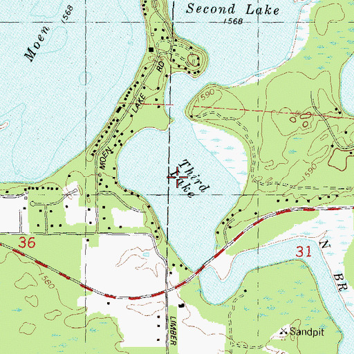 Topographic Map of Third Lake, WI