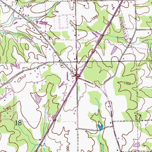 Topographic Map of Rucks Store (historical), AL