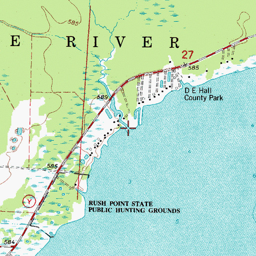 Topographic Map of Thomas Slough, WI