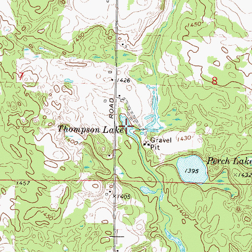 Topographic Map of Thompson Lake, WI