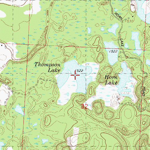 Topographic Map of Thompson Lake, WI
