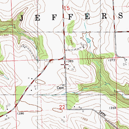Topographic Map of Thompson School, WI