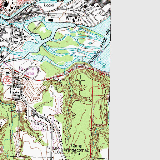 Topographic Map of Thousand Island State Conservancy Area, WI