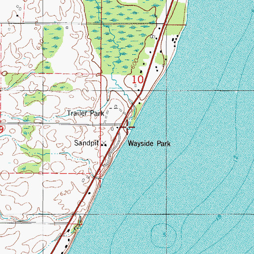 Topographic Map of Threemile Creek, WI