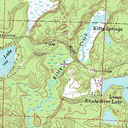 Topographic Map of Threemile Creek, WI
