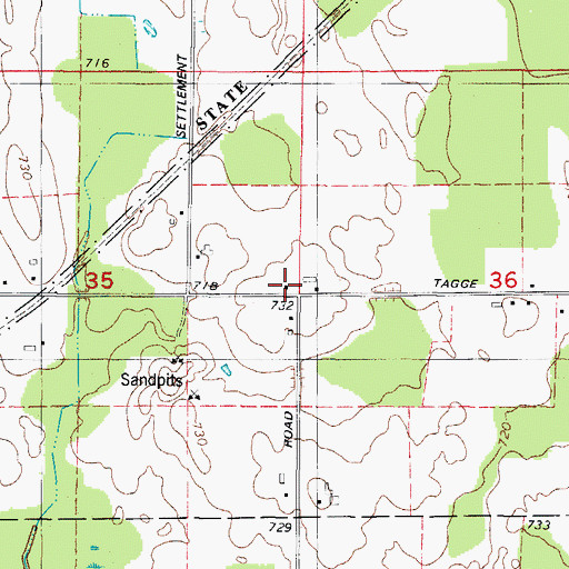Topographic Map of Thrift School (historical), WI