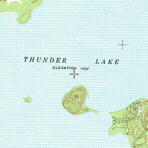 Topographic Map of Thunder Lake, WI