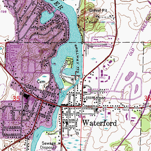 Topographic Map of Tichigan Lake, WI