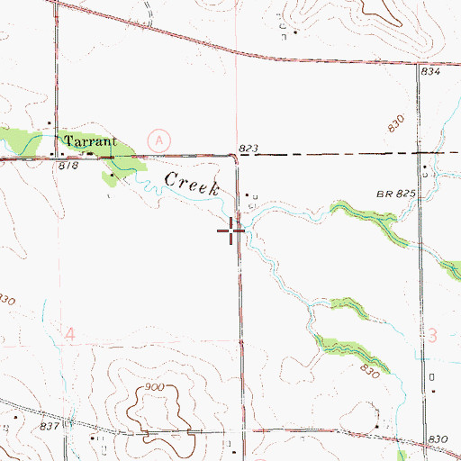 Topographic Map of Tiffany Creek, WI