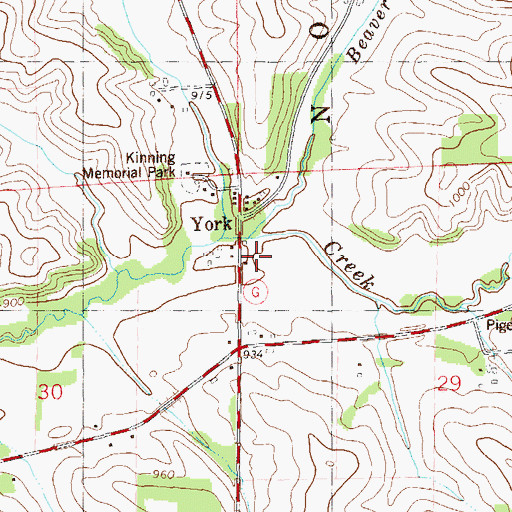 Topographic Map of Timber Creek, WI