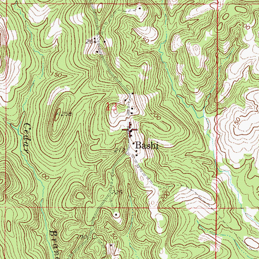 Topographic Map of C and J Church, AL