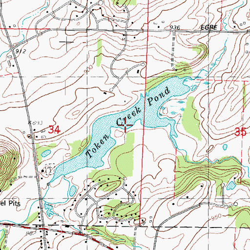 Topographic Map of Token Creek Pond (historical), WI