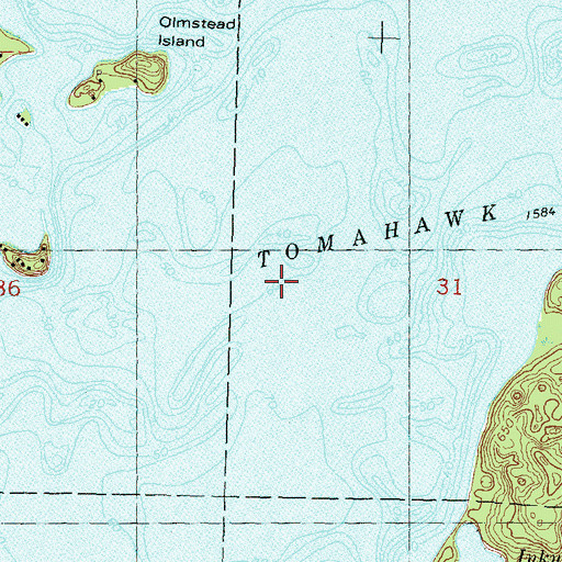 Topographic Map of Tomahawk Lake, WI