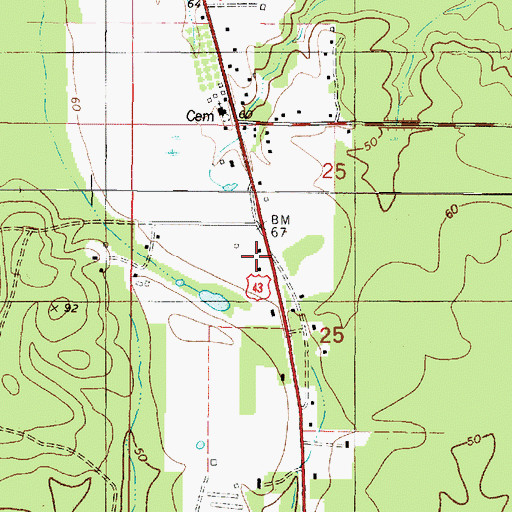 Topographic Map of Cathedral of Praise, AL