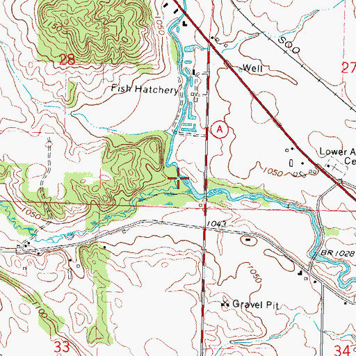 Topographic Map of Tomorrow River, WI