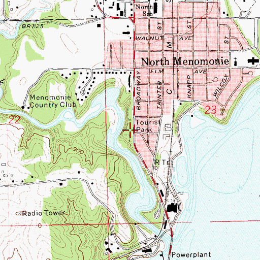 Topographic Map of Sanna Park, WI