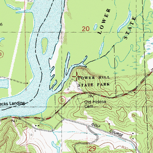 Topographic Map of Tower Hill, WI