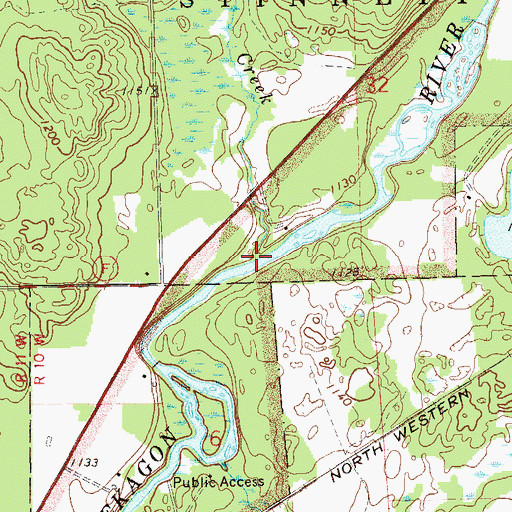 Topographic Map of Tranus Creek, WI