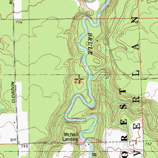 Topographic Map of Trask Creek, WI