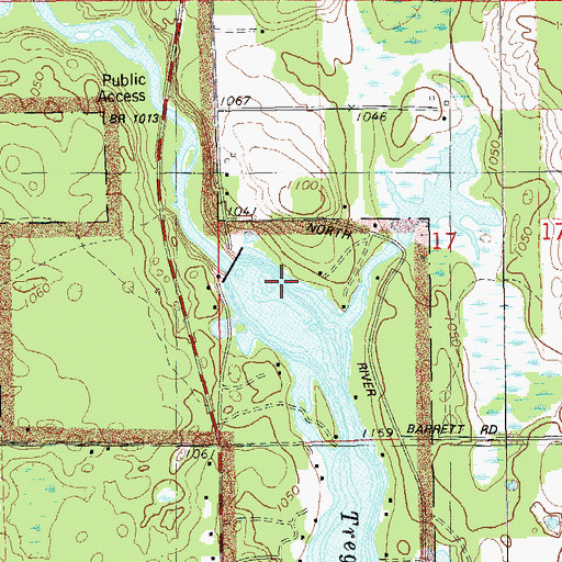 Topographic Map of Trego Dam, WI