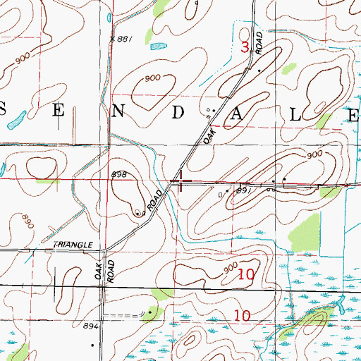 Topographic Map of Triangle School (historical), WI