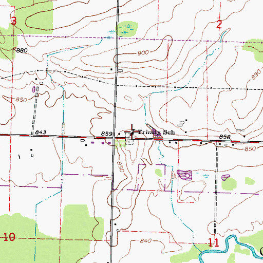 Topographic Map of Trinity Lutheran School, WI