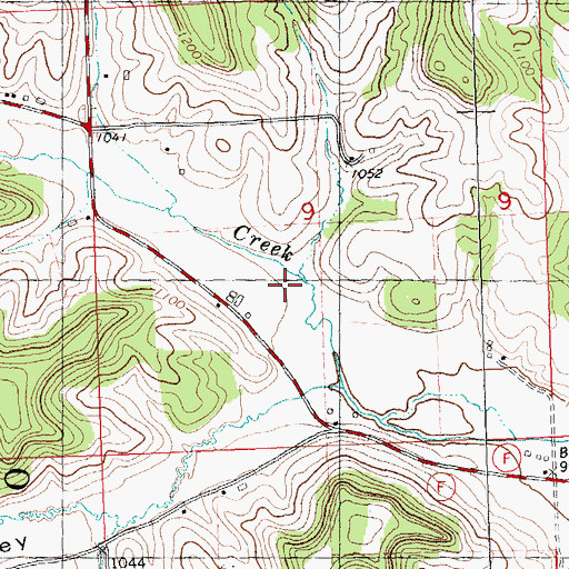 Topographic Map of Trippville Valley, WI