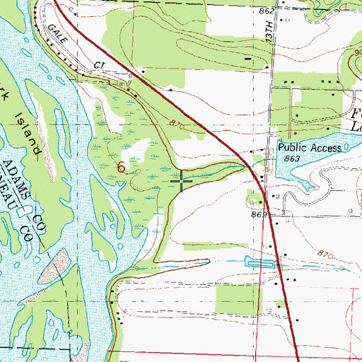 Topographic Map of Trout Creek, WI