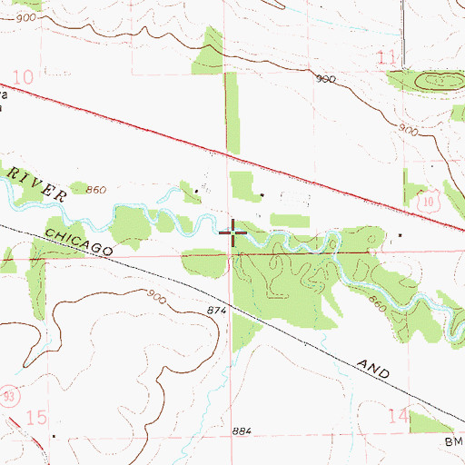 Topographic Map of Trout Creek, WI