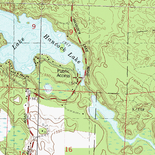 Topographic Map of Trout Creek, WI