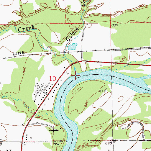 Topographic Map of Trout Creek, WI