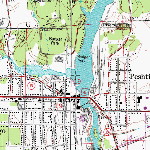 Topographic Map of Trout Creek, WI