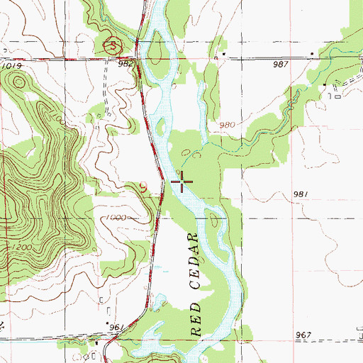 Topographic Map of Trout Creek, WI