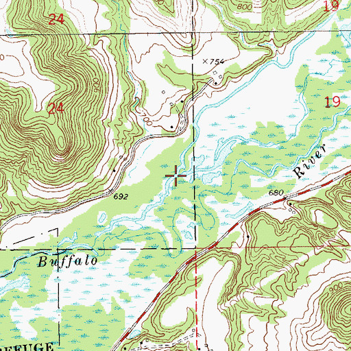 Topographic Map of Trout Creek, WI