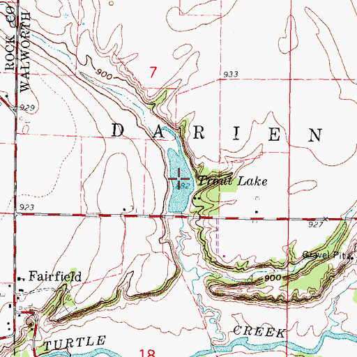 Topographic Map of Trout Lake, WI