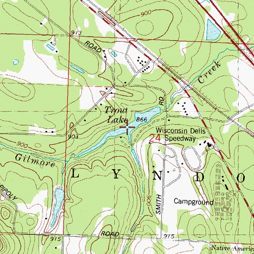 Topographic Map of Trout Lake, WI