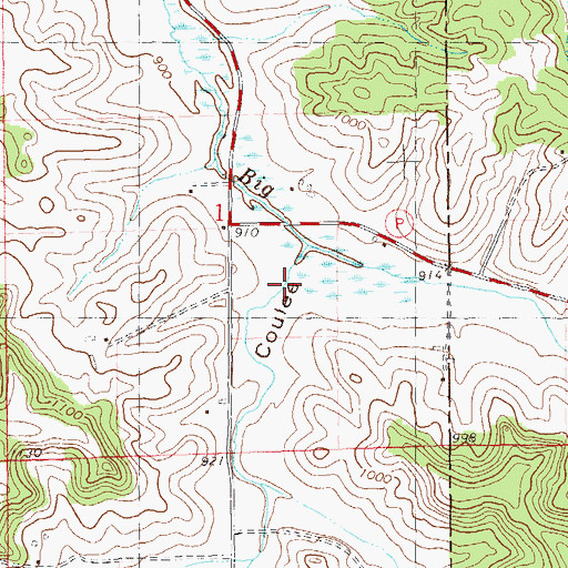 Topographic Map of Tuff Coulee, WI