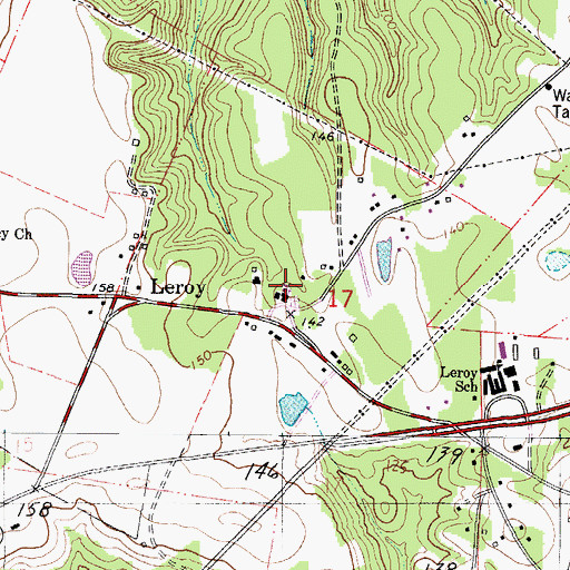 Topographic Map of Leroy Baptist Church, AL