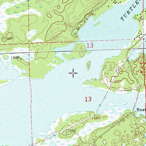 Topographic Map of Turtle River, WI
