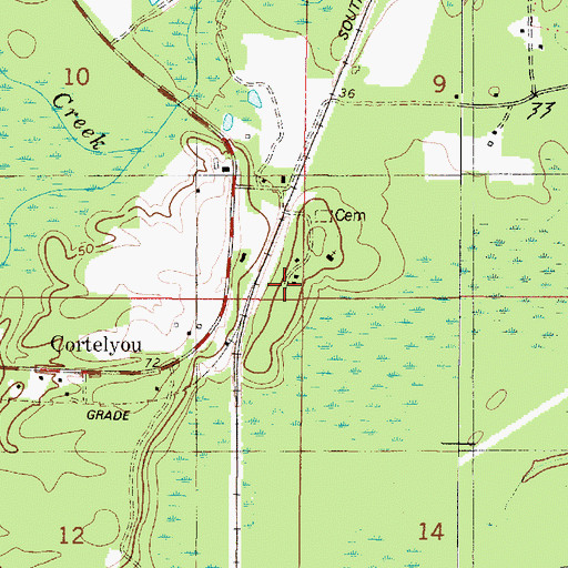 Topographic Map of Lewis Grove Missionary Baptist Church, AL