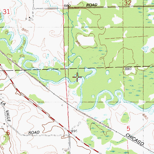 Topographic Map of Twin Creek, WI
