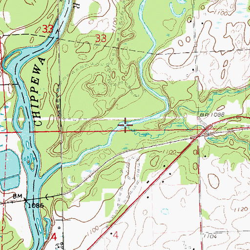 Topographic Map of Twin Creek, WI