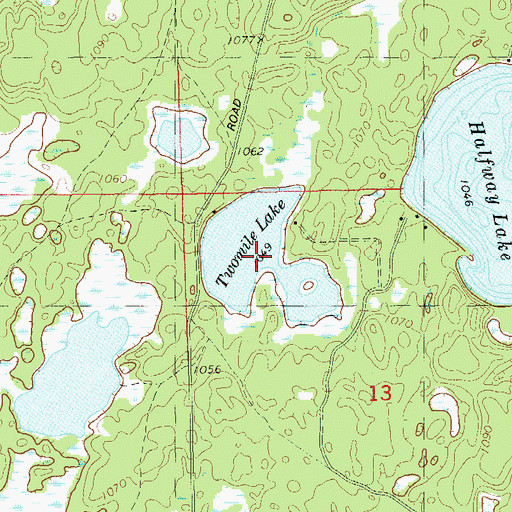 Topographic Map of Kreide Lake, WI