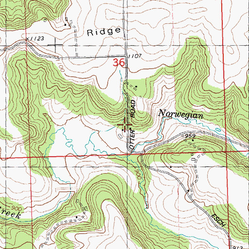 Topographic Map of Union Ridge School, WI