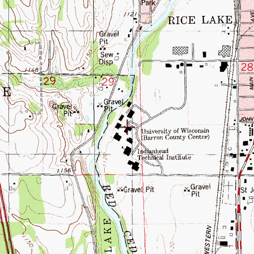 Topographic Map of University of Wisconsin, WI