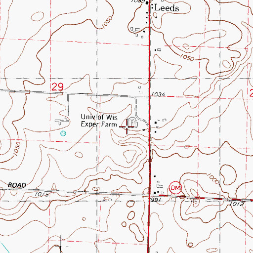 Topographic Map of University of Wisconsin Experimental Farm, WI