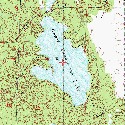Topographic Map of Upper Kaubashine Lake, WI