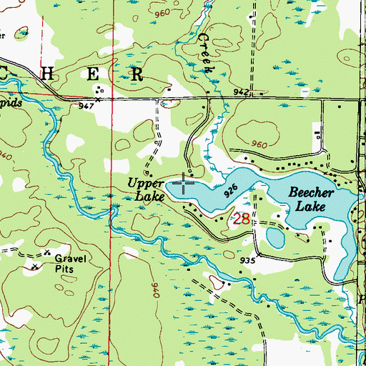 Topographic Map of Upper Lake, WI