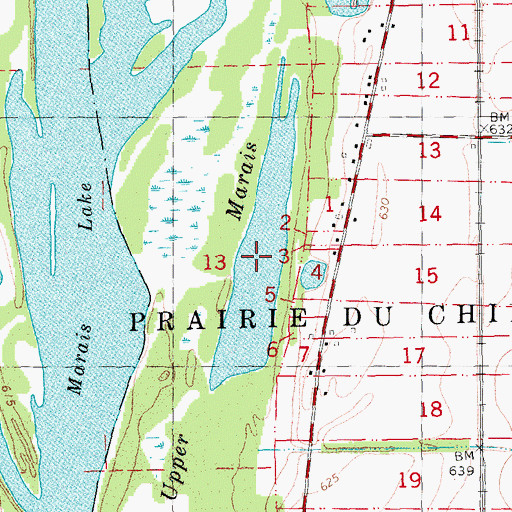 Topographic Map of Upper Marais, WI