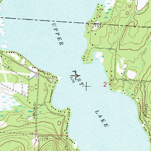 Topographic Map of Upper Post Lake, WI